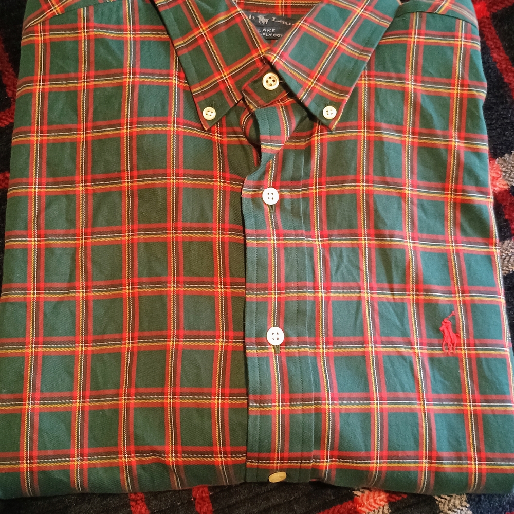 Men's Green Plaid Shirt